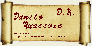 Danilo Muačević vizit kartica